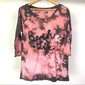 Soft Surroundings T-Shirt Tie-Died Beach Life